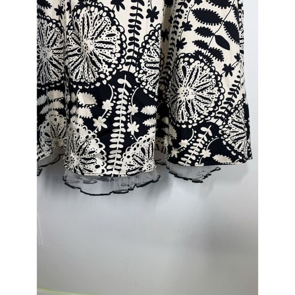 Nightway Womens Swing Dress With Crinoline Skirt Adj Straps Abstract Print Sz 10 - Picture 4 of 16